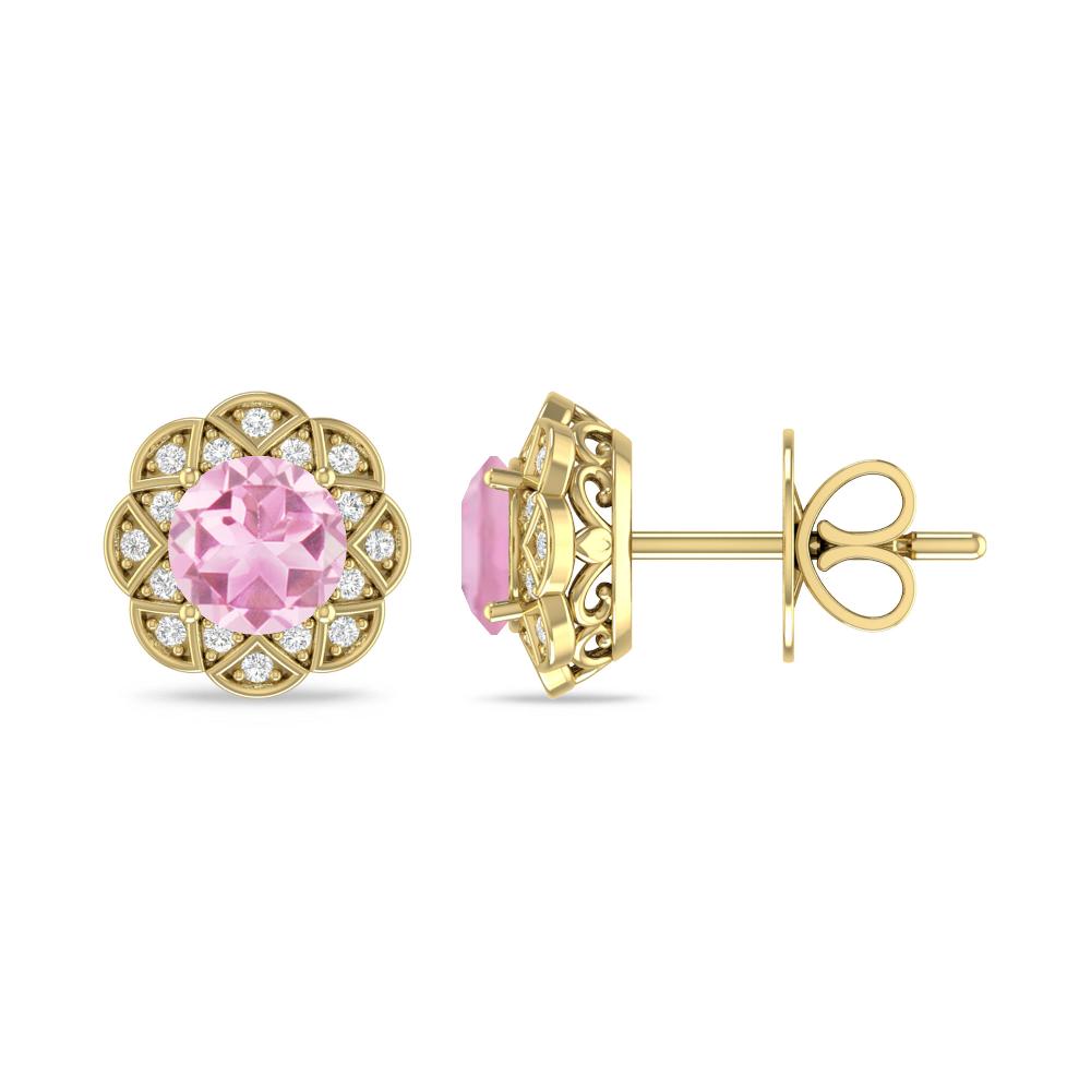 Yellow Gold - Pink Tourmaline