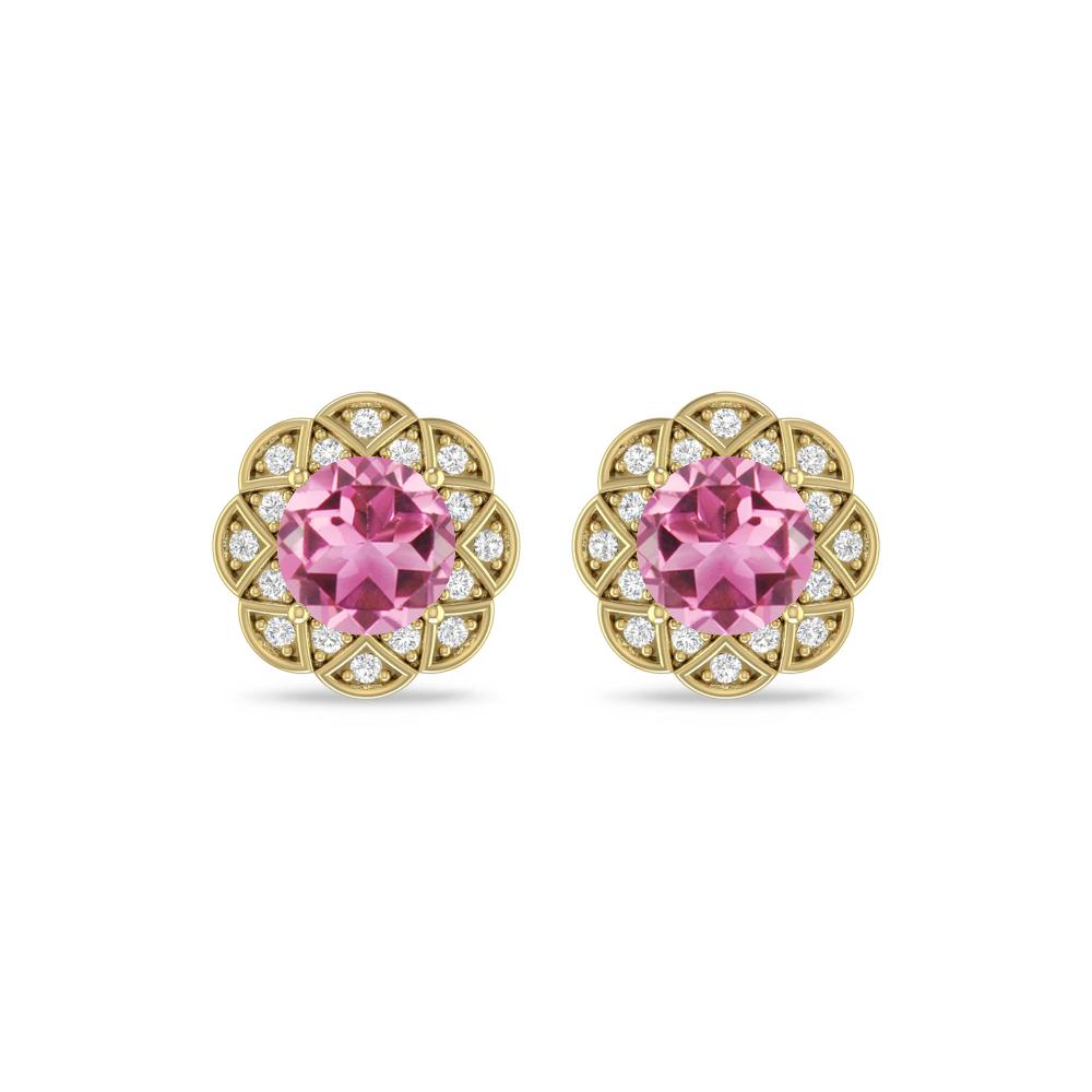 Yellow Gold - Pink Tourmaline