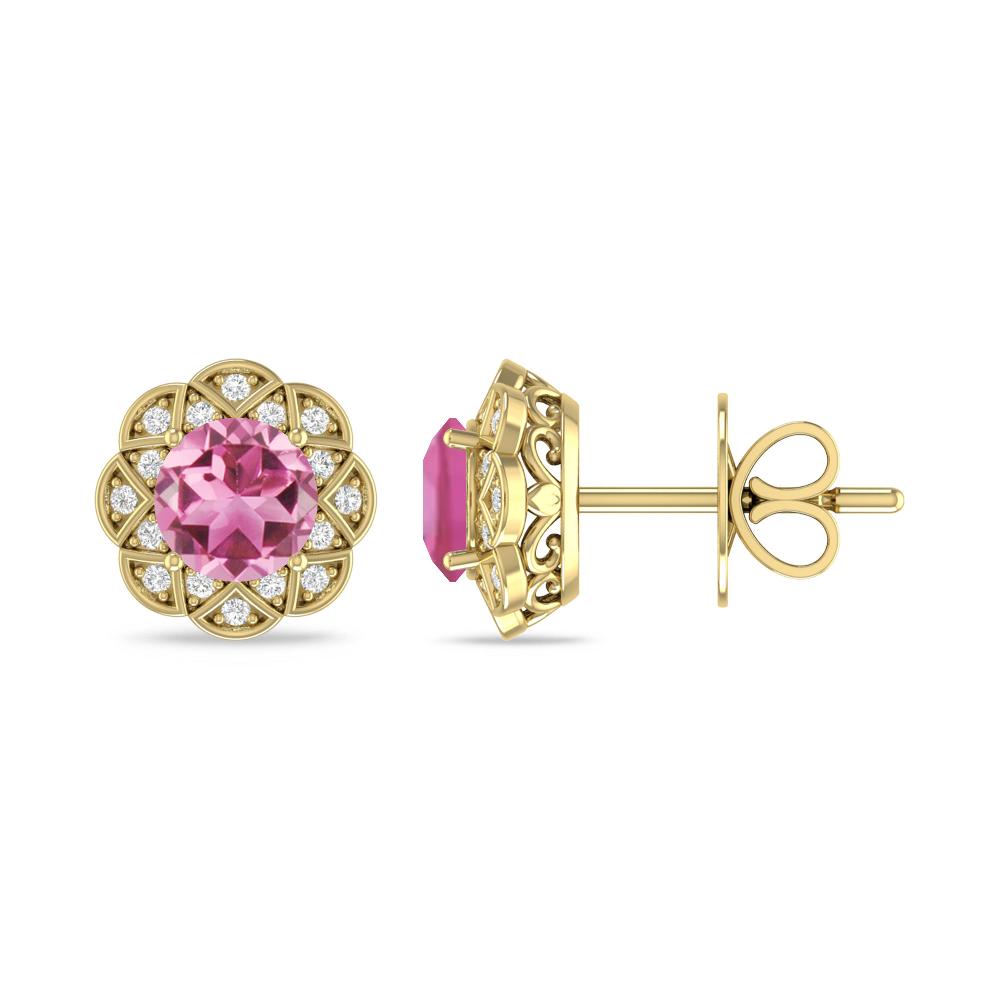 Yellow Gold - Pink Tourmaline