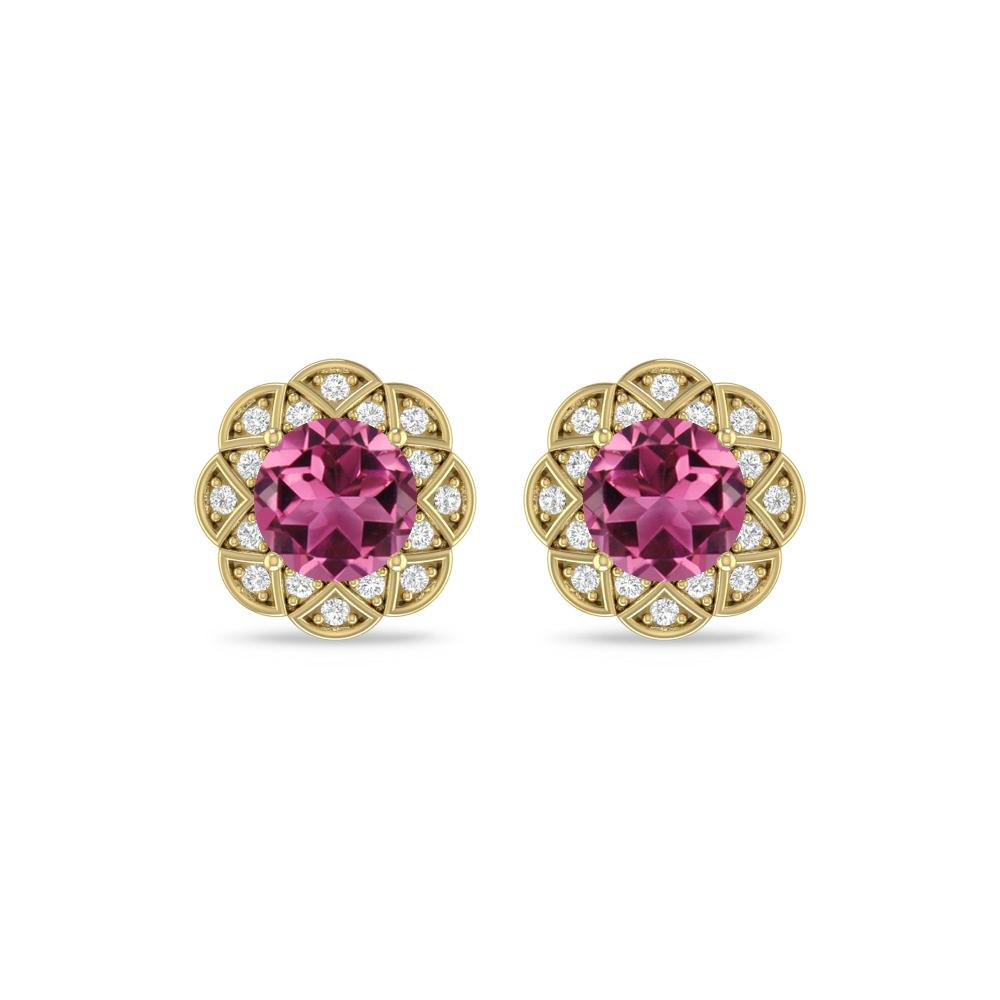 Yellow Gold - Pink Tourmaline