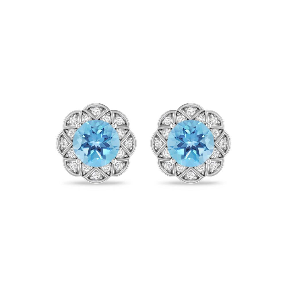 White Gold - Blue Topaz