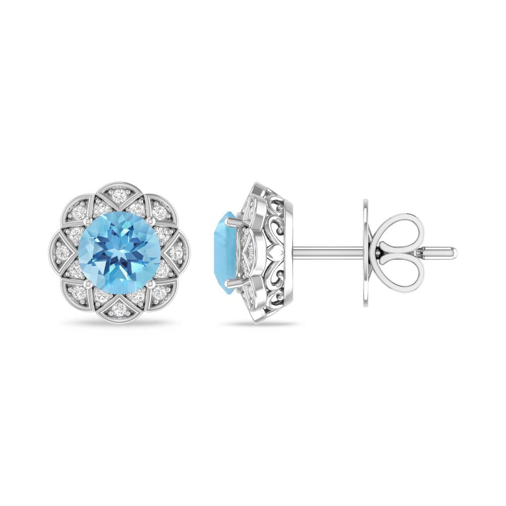 White Gold - Blue Topaz