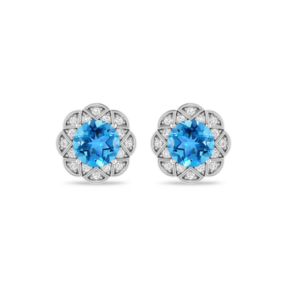 White Gold - Blue Topaz