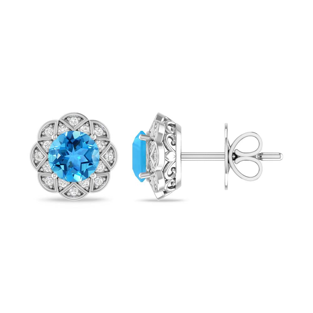 White Gold - Blue Topaz
