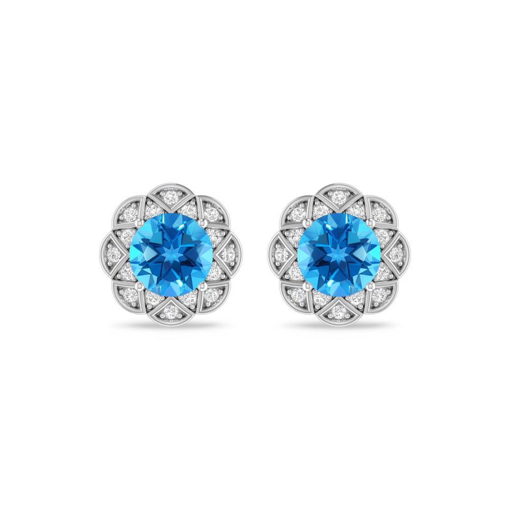 White Gold - Blue Topaz