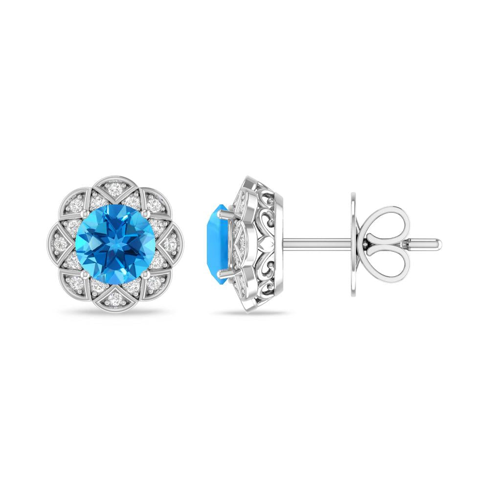 White Gold - Blue Topaz