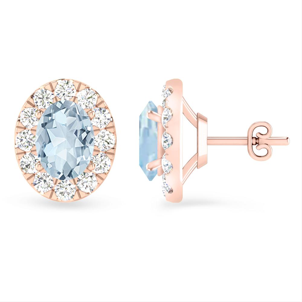 Rose Gold - Aquamarine