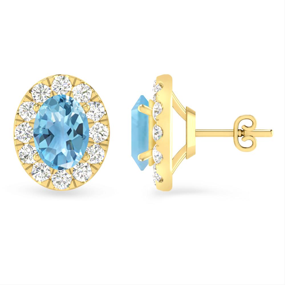 Yellow Gold - Blue Topaz