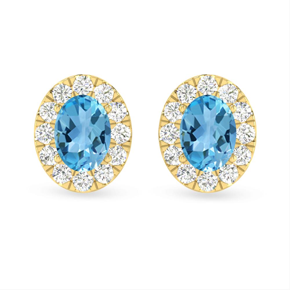 Yellow Gold - Blue Topaz