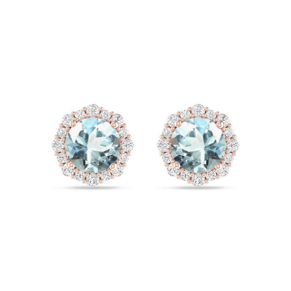 Rose Gold - Aquamarine