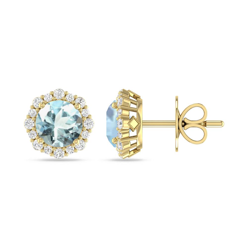 Yellow Gold - Aquamarine
