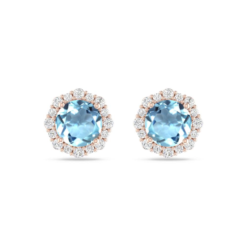 Rose Gold - Aquamarine