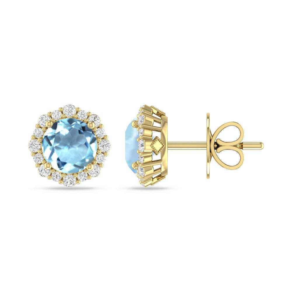 Yellow Gold - Aquamarine
