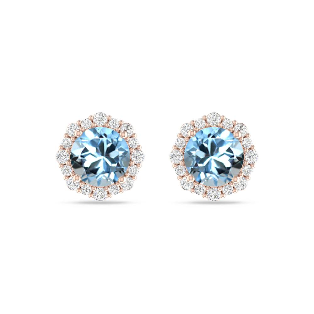 Rose Gold - Aquamarine