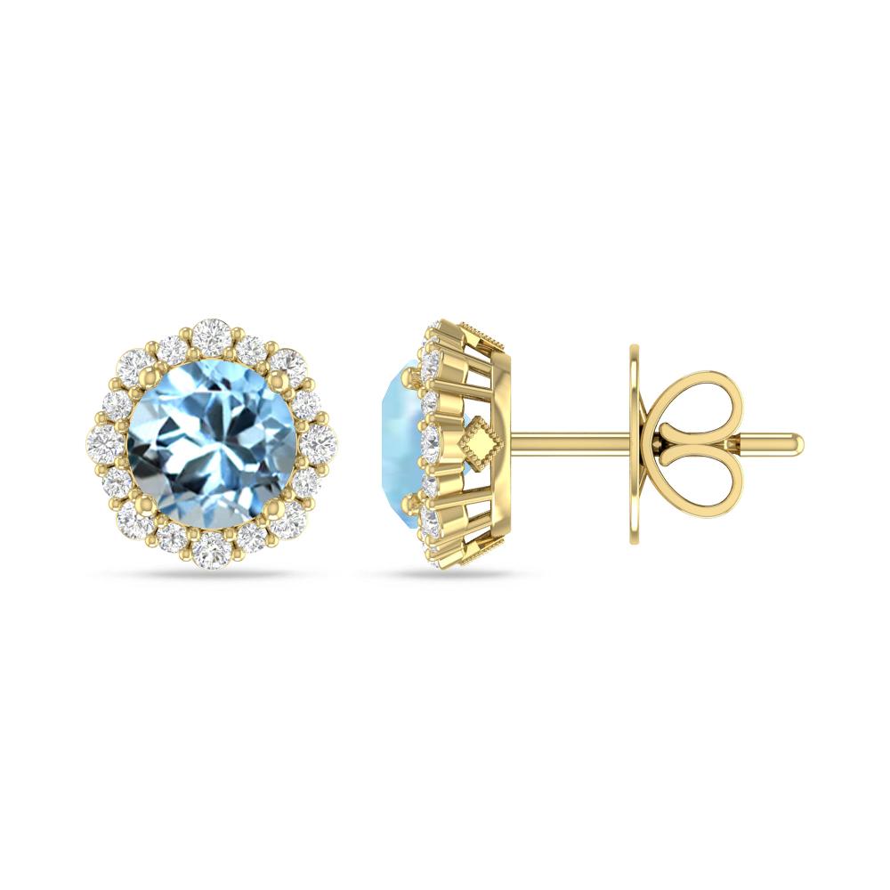 Yellow Gold - Aquamarine