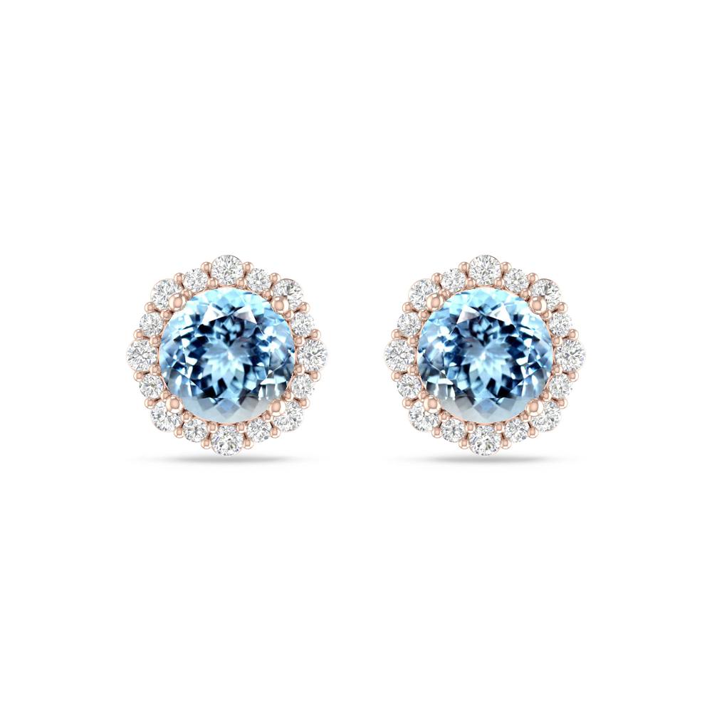 Rose Gold - Aquamarine
