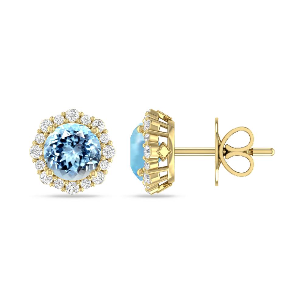 Yellow Gold - Aquamarine