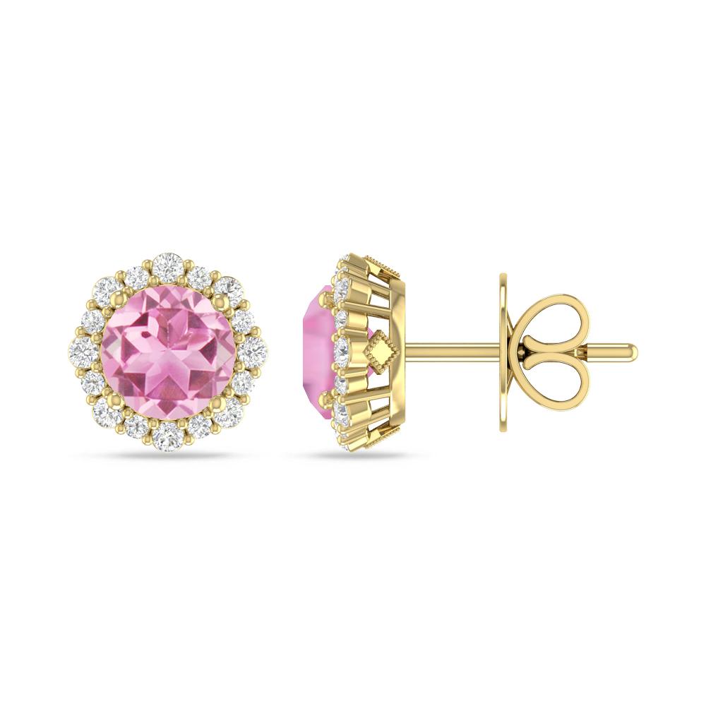 Yellow Gold - Pink Tourmaline