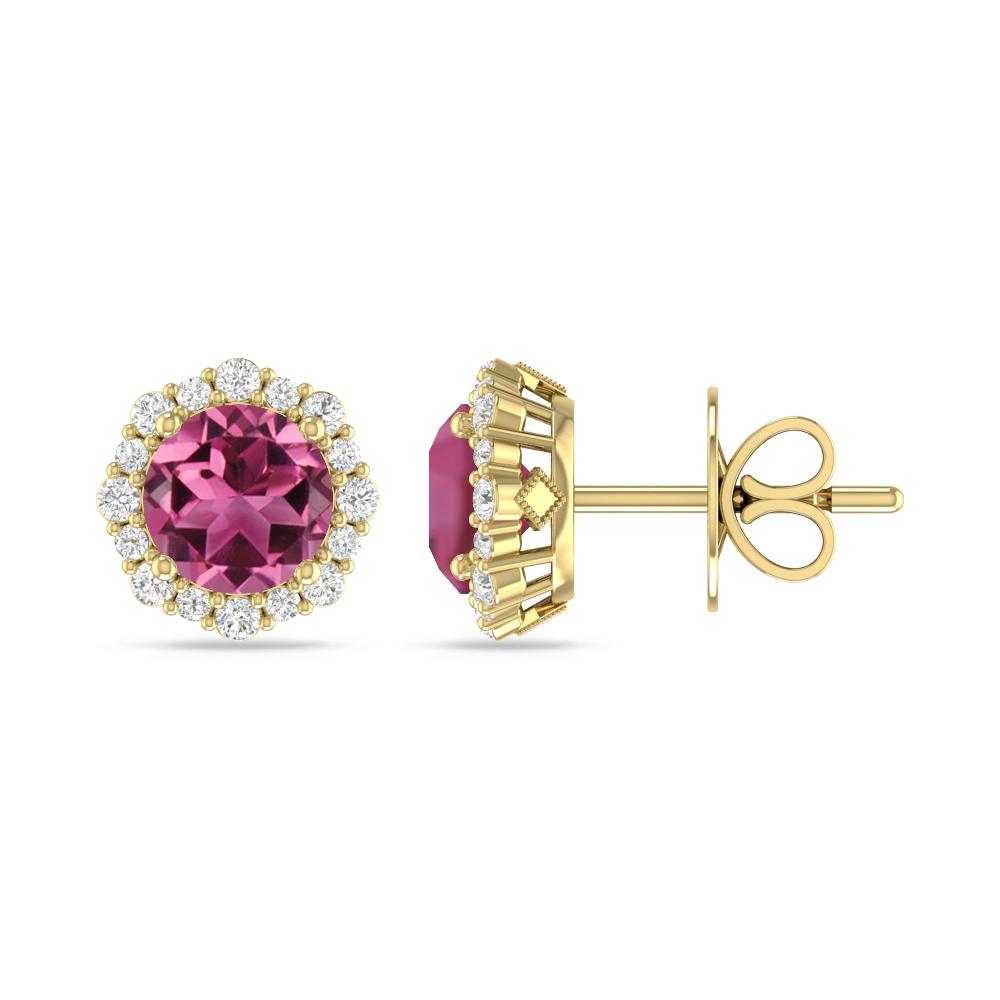 Yellow Gold - Pink Tourmaline