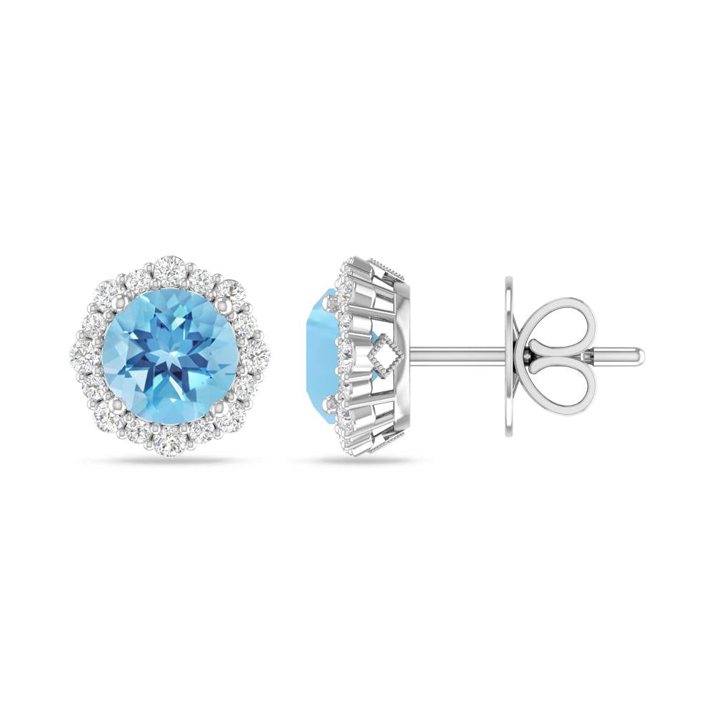 White Gold - Blue Topaz