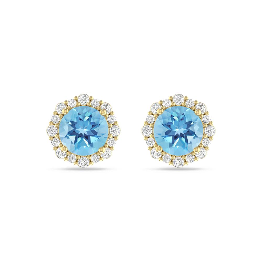 Yellow Gold - Blue Topaz