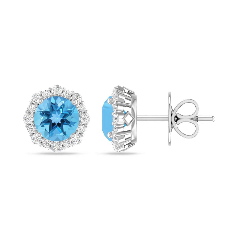 White Gold - Blue Topaz