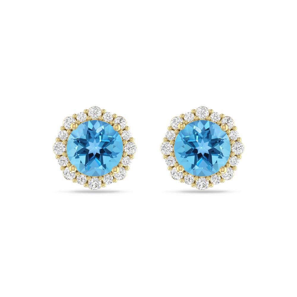 Yellow Gold - Blue Topaz