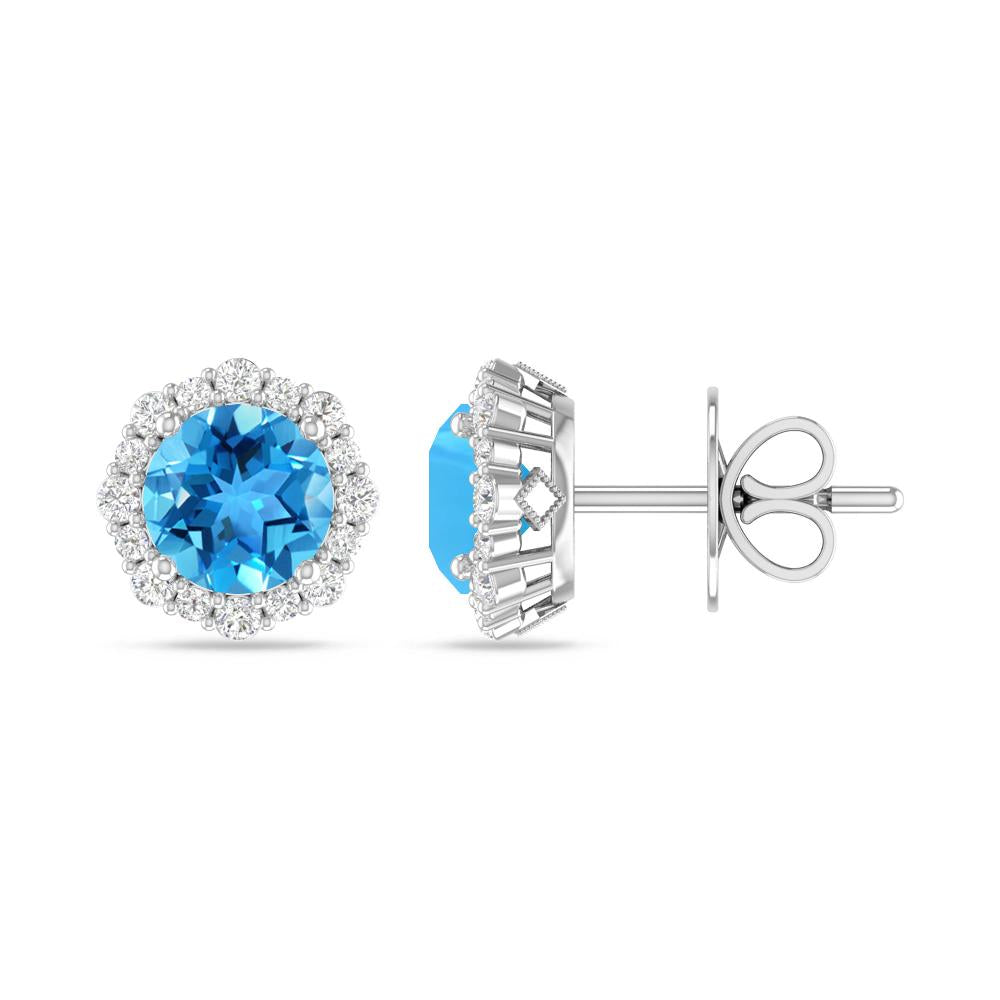 White Gold - Blue Topaz