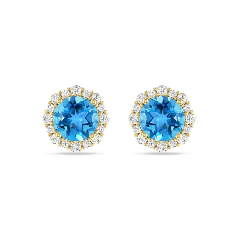 Yellow Gold - Blue Topaz