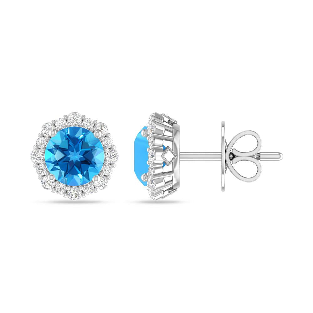 White Gold - Blue Topaz