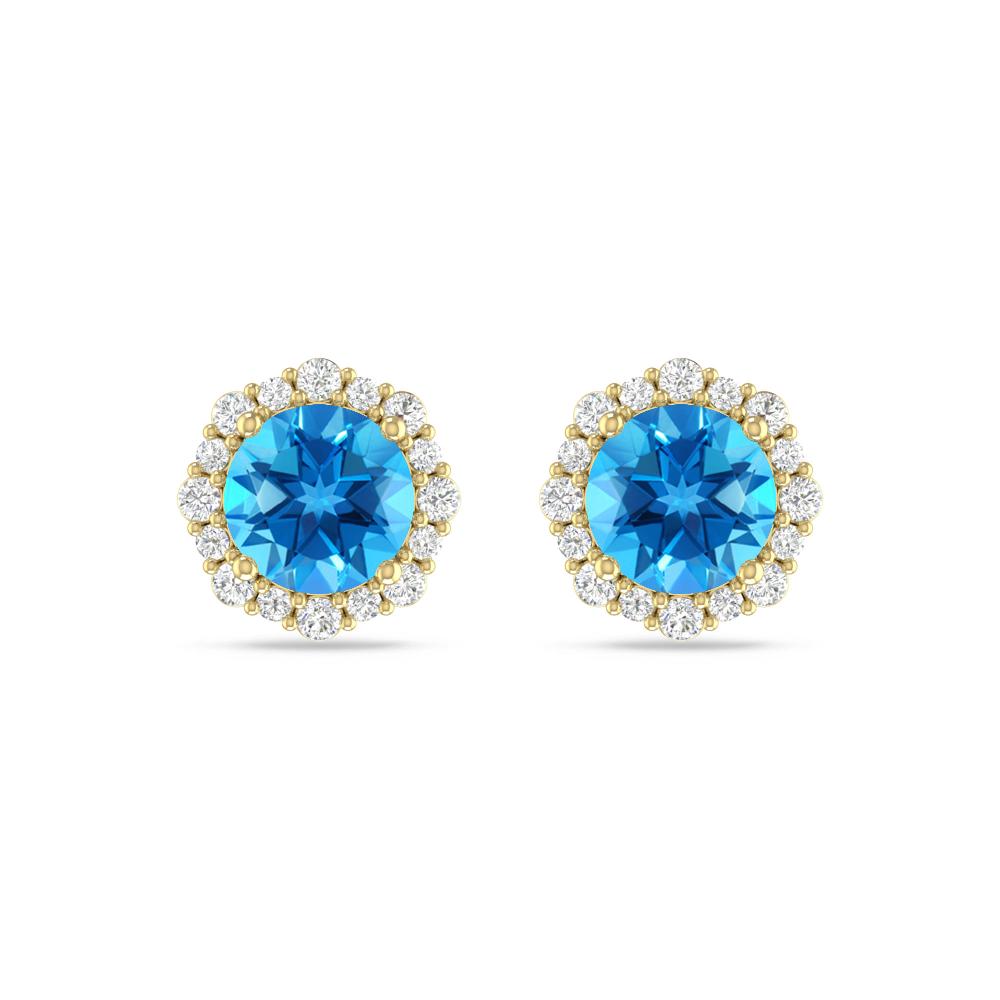 Yellow Gold - Blue Topaz