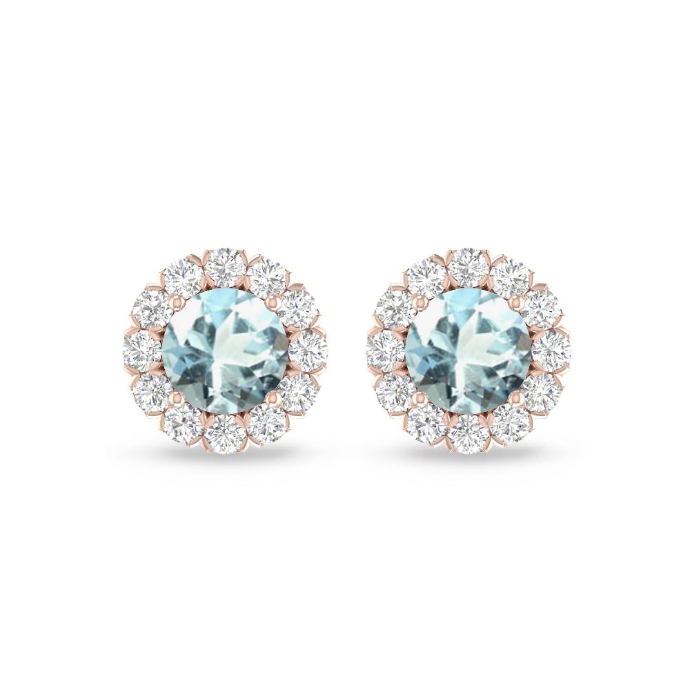 Rose Gold - Aquamarine