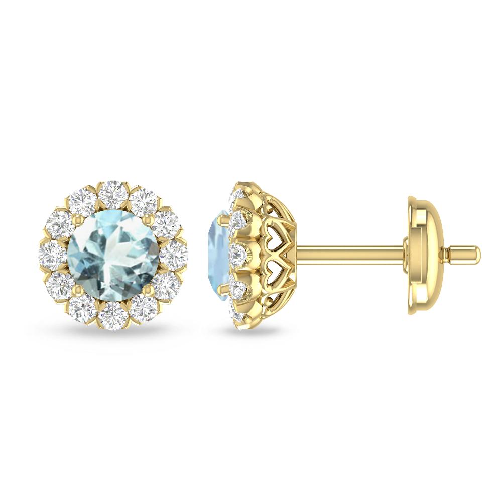 Yellow Gold - Aquamarine