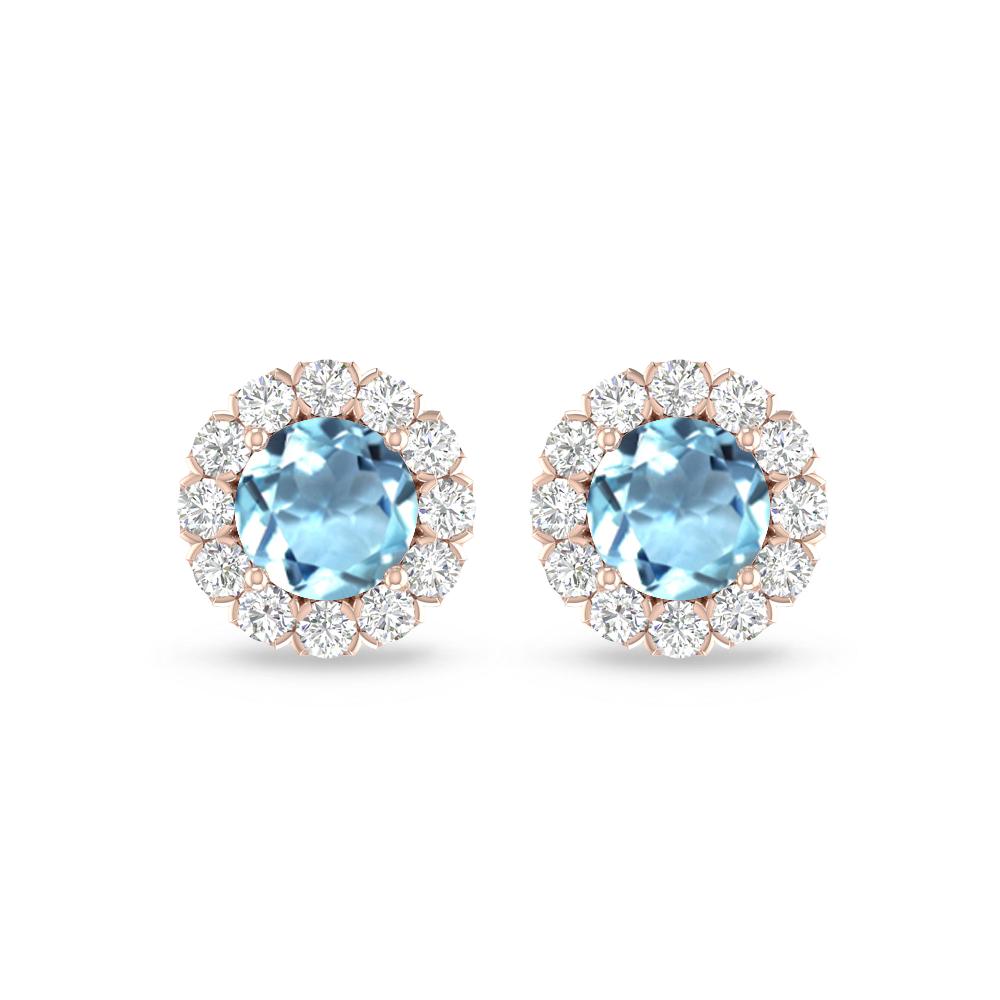 Rose Gold - Aquamarine