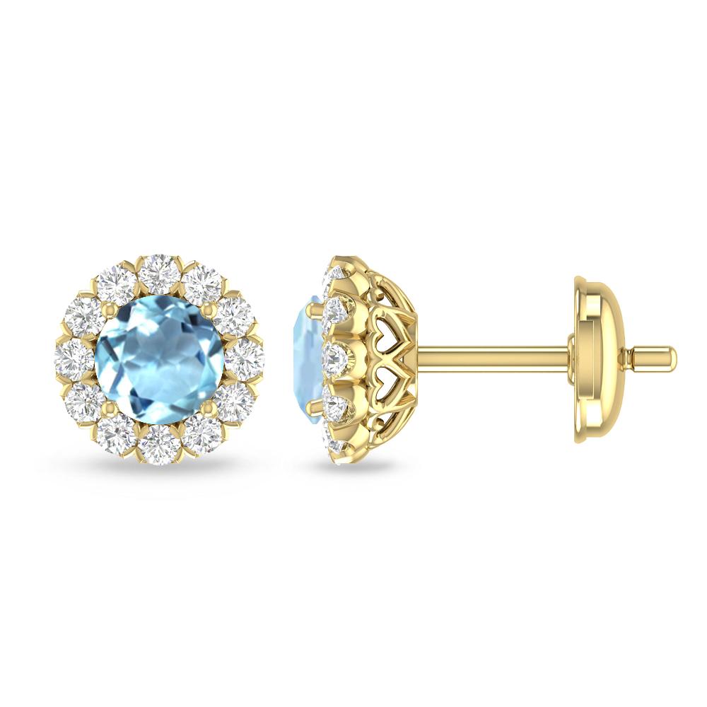 Yellow Gold - Aquamarine