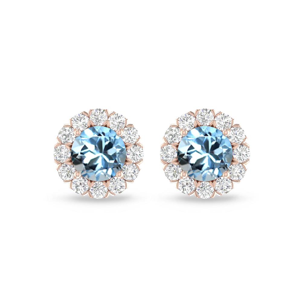 Rose Gold - Aquamarine
