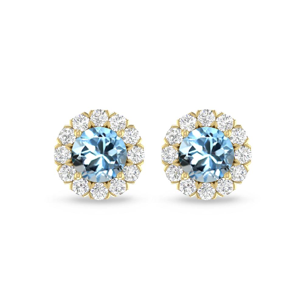 Yellow Gold - Aquamarine