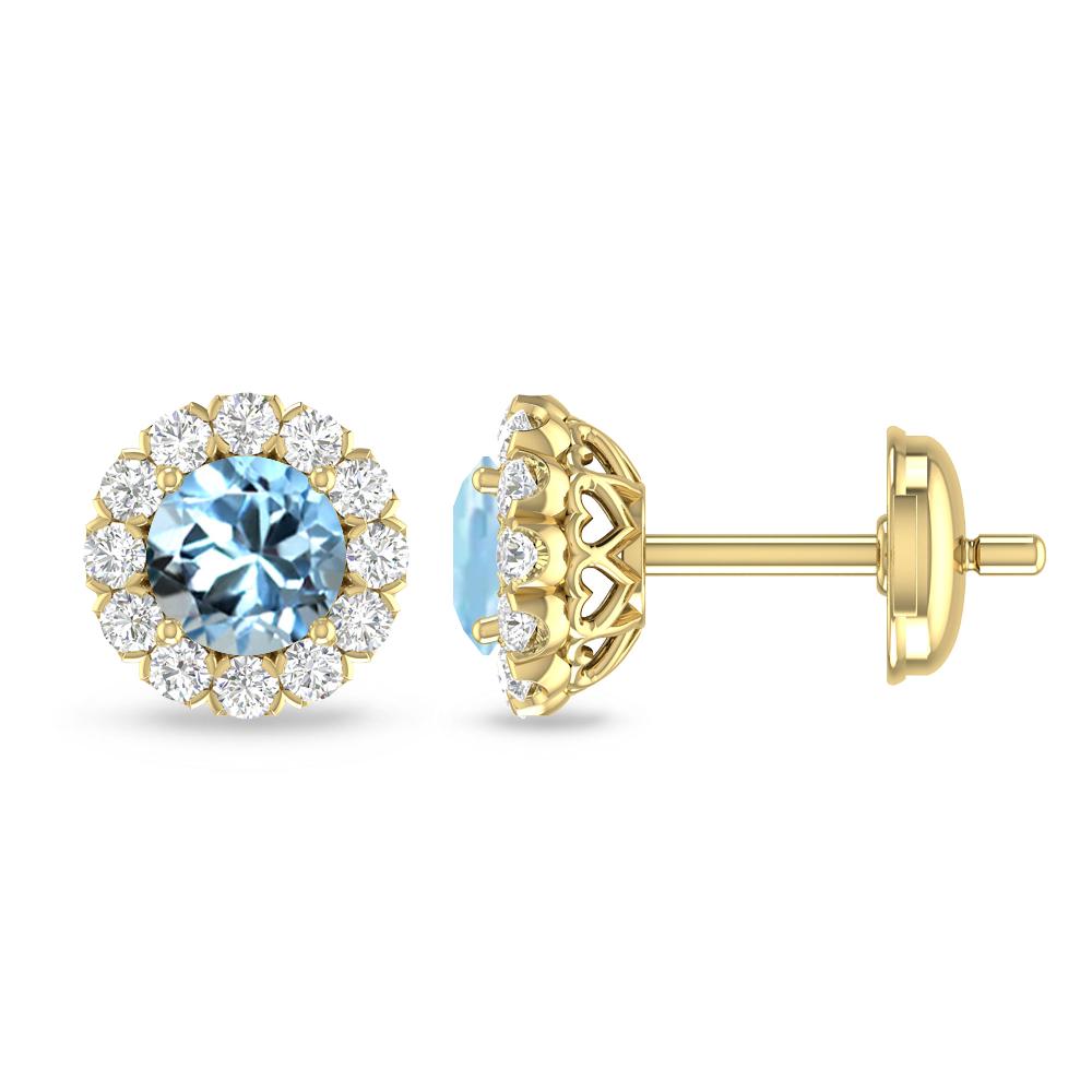 Yellow Gold - Aquamarine