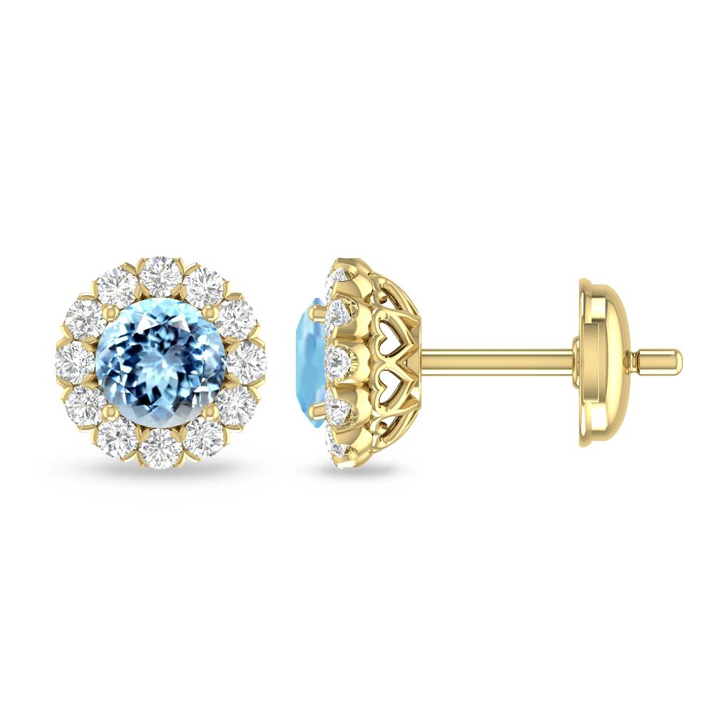 Yellow Gold - Aquamarine
