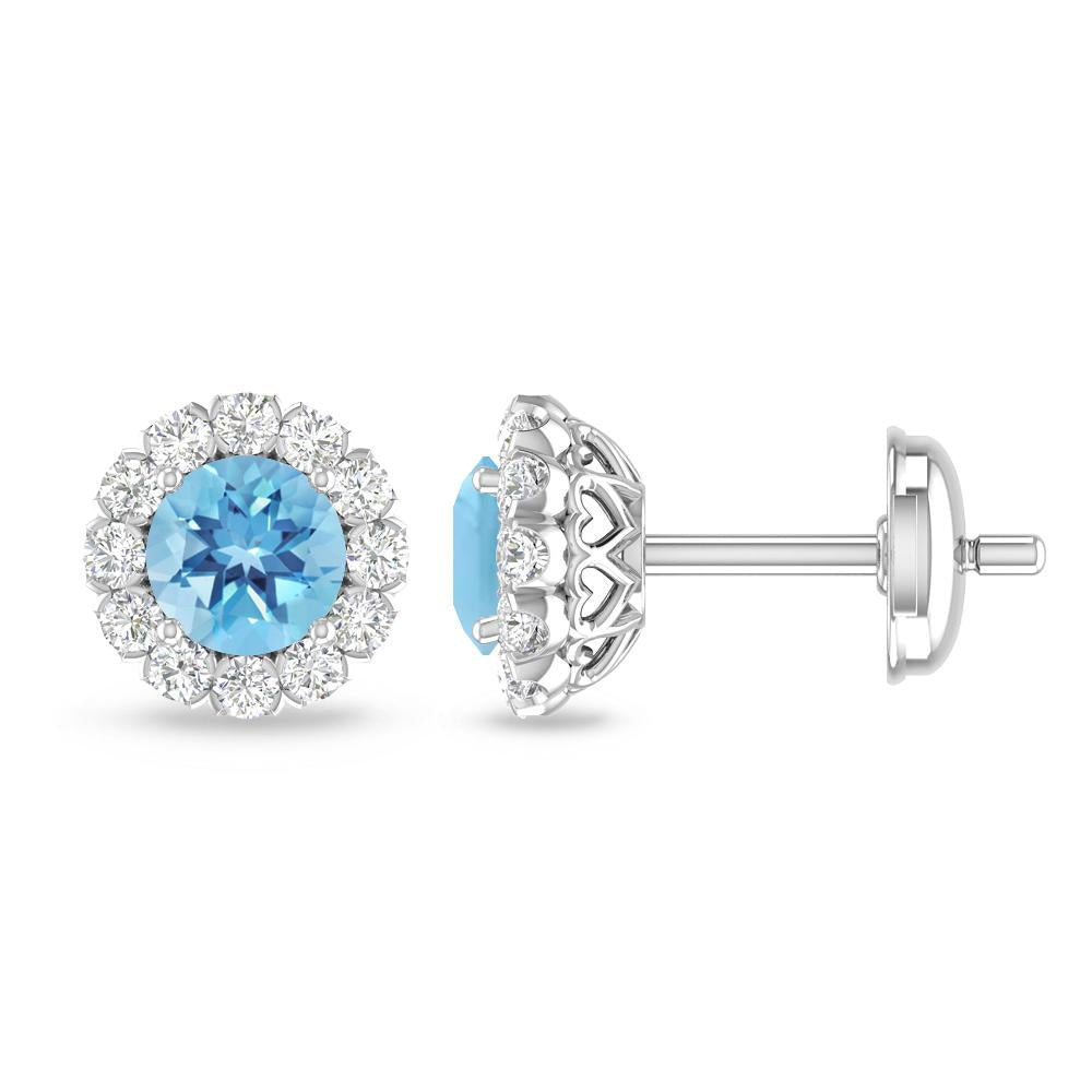 White Gold - Blue Topaz