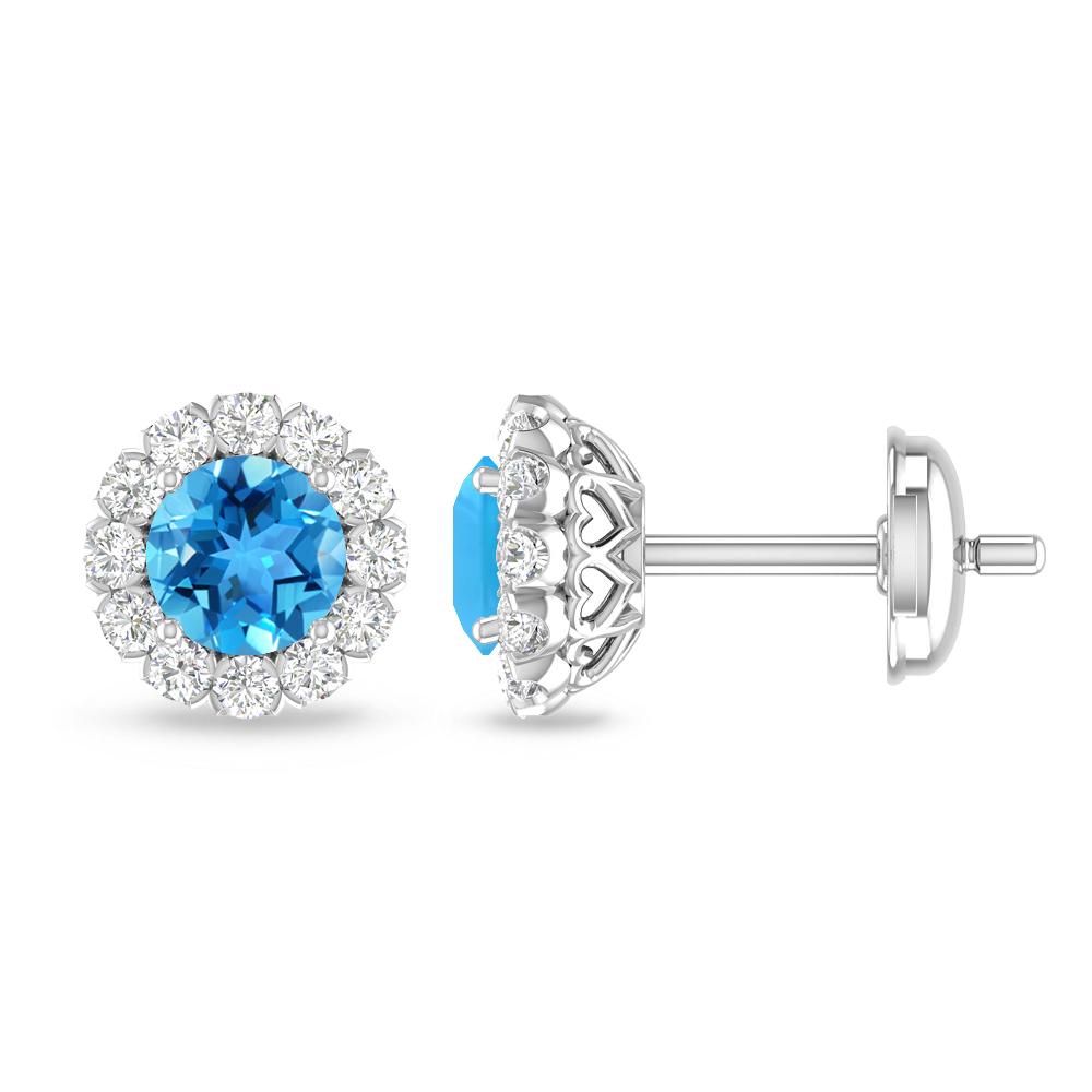 White Gold - Blue Topaz