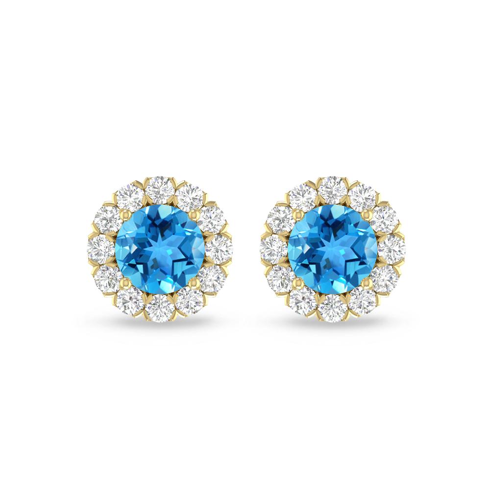 Yellow Gold - Blue Topaz