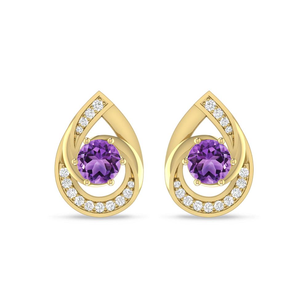 Yellow Gold - Amethyst