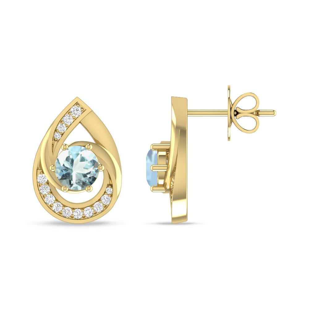 Yellow Gold - Aquamarine