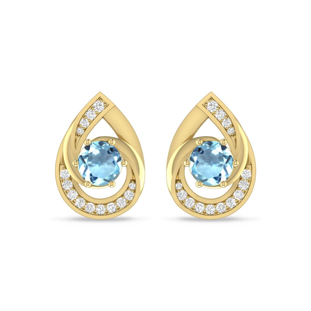 Yellow Gold - Aquamarine