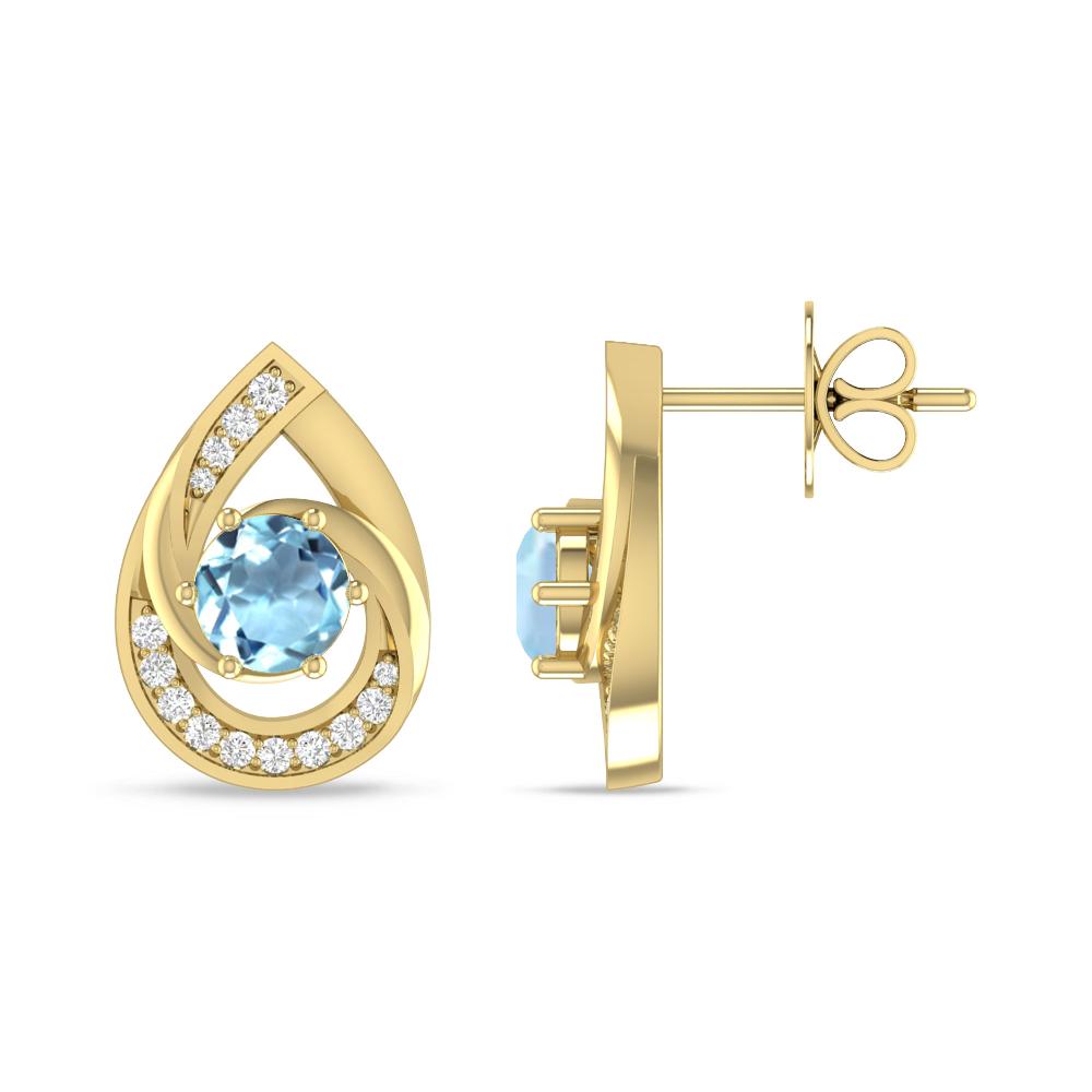 Yellow Gold - Aquamarine