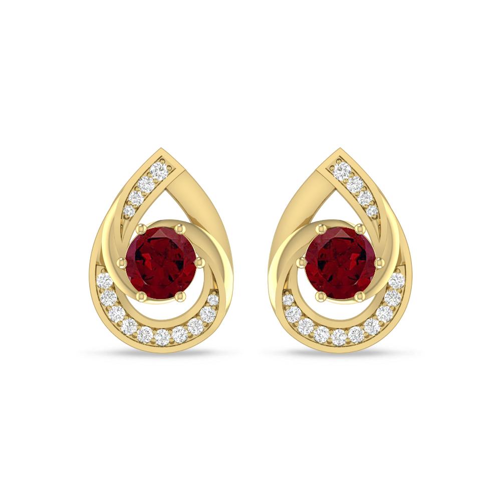 Yellow Gold - Garnet