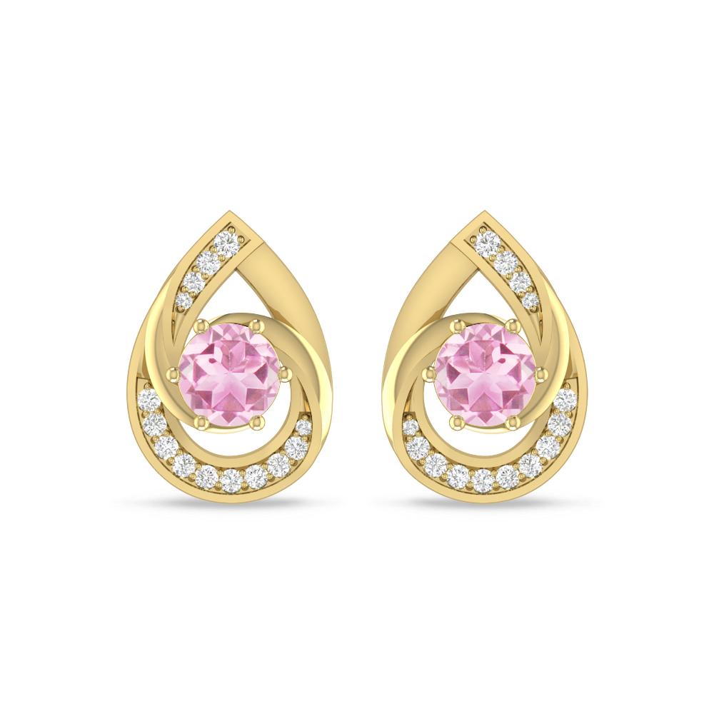 Yellow Gold - Pink Tourmaline