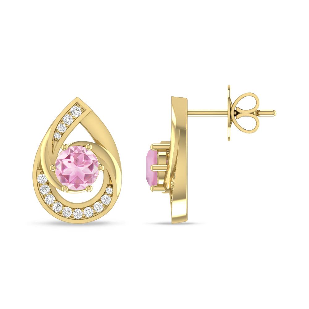 Yellow Gold - Pink Tourmaline