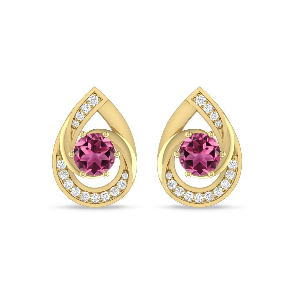 Yellow Gold - Pink Tourmaline